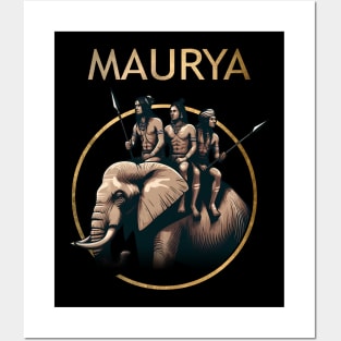 Maurya Ancient Mauryan Empire Indian War Elephant Posters and Art